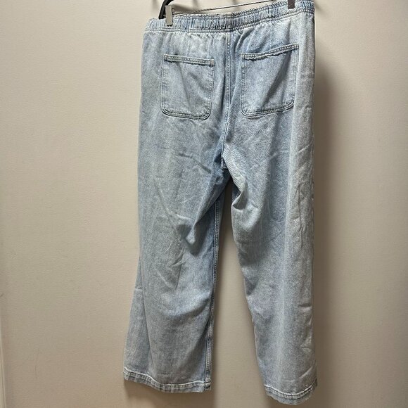 Gap Denim High Rise Wide-Leg Pull-On Light Wash Jeans Large Spring 2024 - Picture 8 of 10